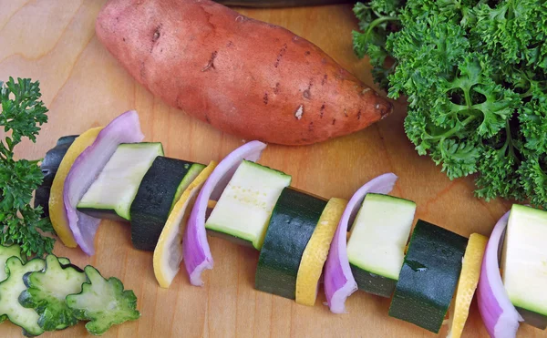 Kabab di verdure fresche dell'orto — Foto Stock