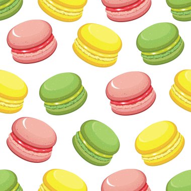 Farklı makarna türleriyle kusursuz desen. Vektör illüstrasyonu.