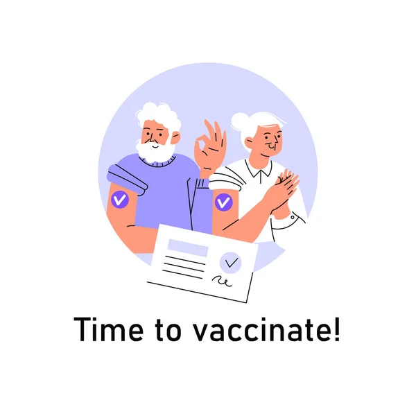 Time to vaccinate — Stock Vector