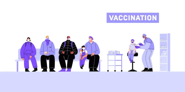 Ilustração do gabinete de vacinação — Vetor de Stock