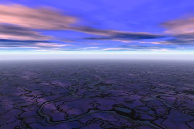 soyut peyzaj mor zemin