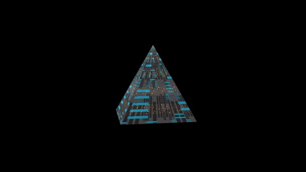 Pyramid Render Rotate Space Base Texture — Stock video