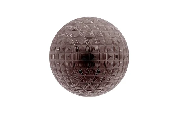 Astratto Figura Sfera Blocchi Texture Rendering Sfondo Bianco — Foto Stock