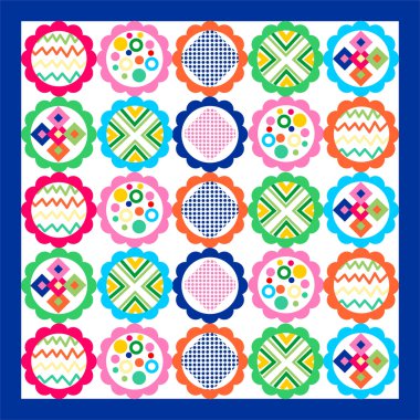 geometrik patchwork seamless modeli,