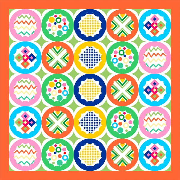 Geometriai patchwork zökkenőmentes minta, — Stock Vector