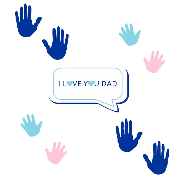 Happy father's day greeting card — Stock Vector