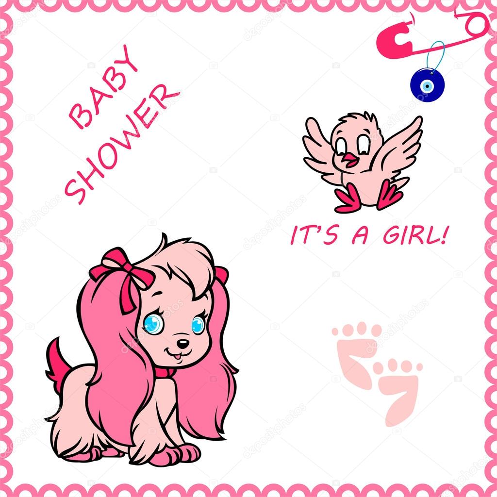 Bebe Fille Annonce Carte Image Vectorielle Par Muge35 C Illustration Bebe Fille Annonce Carte Image Vectorielle Par Muge35 C Illustration