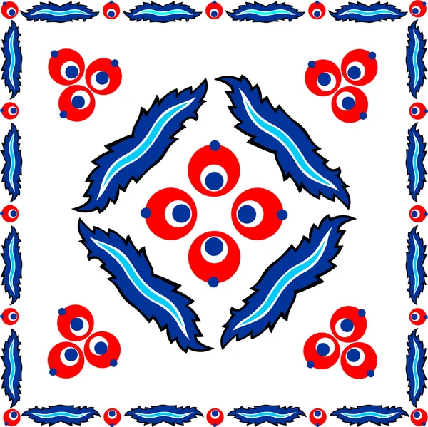 Diseño turco hecho a mano, azulejos turcos diseño cinteman — Vector de stock