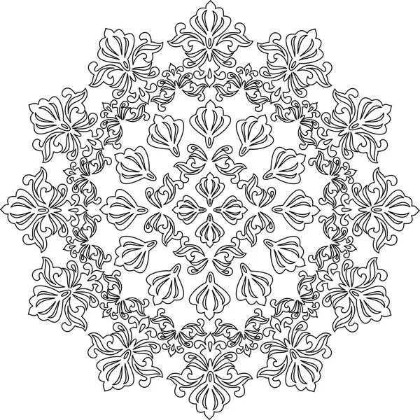 Mandala en blanco y negro, páginas para colorear mandala, página para colorear mandala Vector de stock