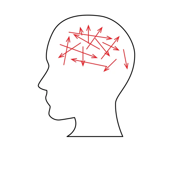 Stress och förvirring vektor — Stock vektor