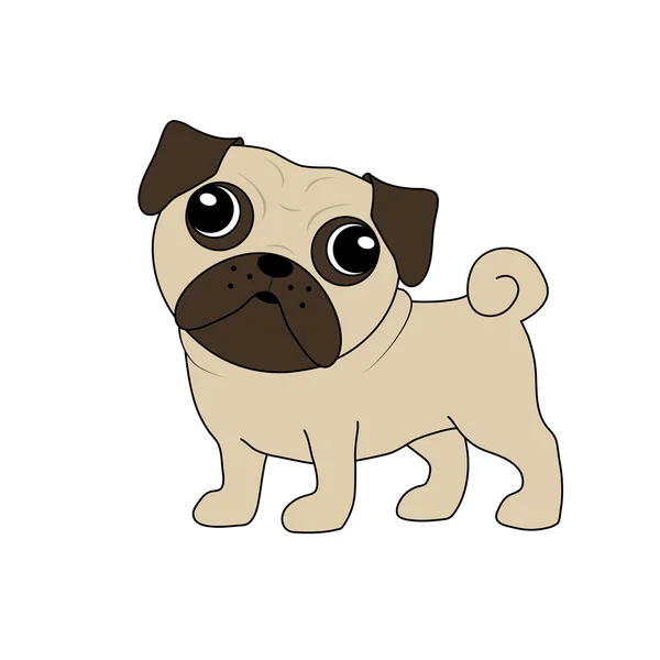 Vetor pug — Vetor de Stock