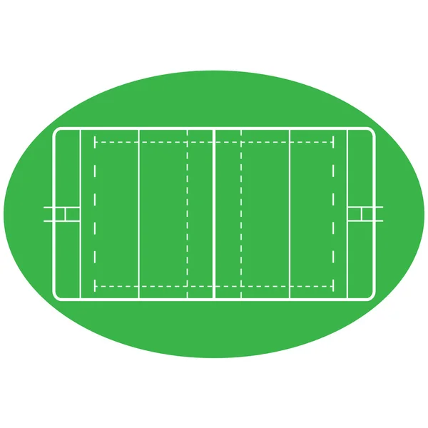 Rugbyfeld — Stockvektor