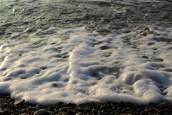 Belle Vague Sur Mer Courant Vers Rivage Photo Une Vague — Photo