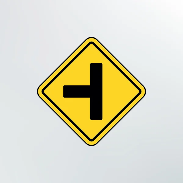 Oldalán közúti jel ikon. — Stock Vector