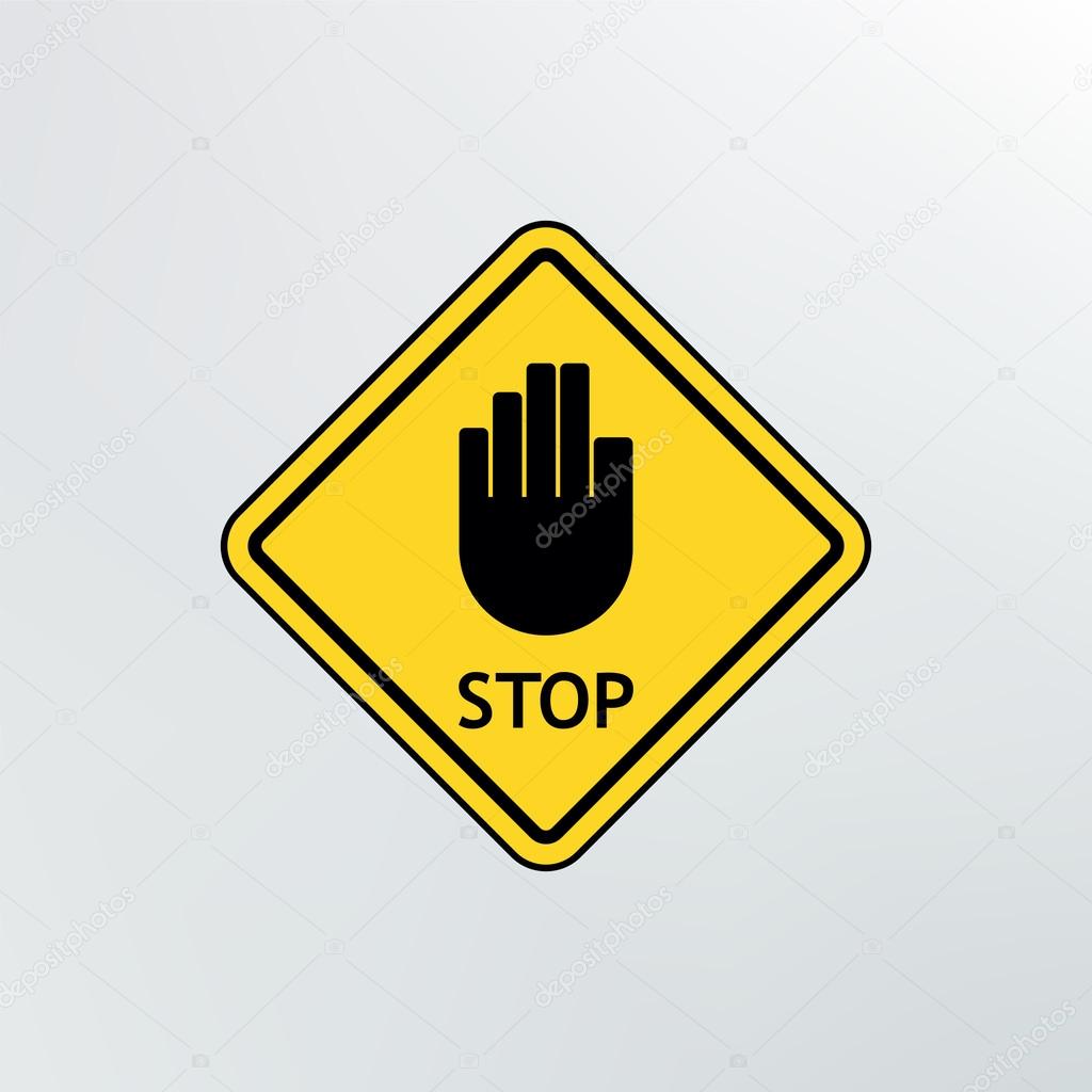 Stop sign icon.