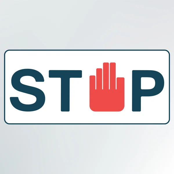 Teken stop. — Stockvector