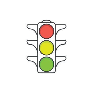 trafik ışığı simgesi.