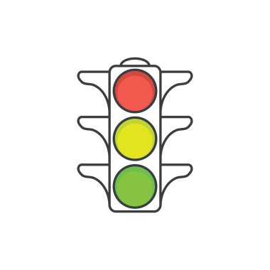 traffic light icon. clipart