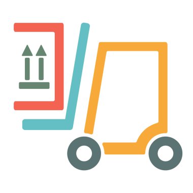Forklift truck icon. clipart