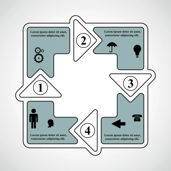 Infografías cuadradas . — Vector de stock