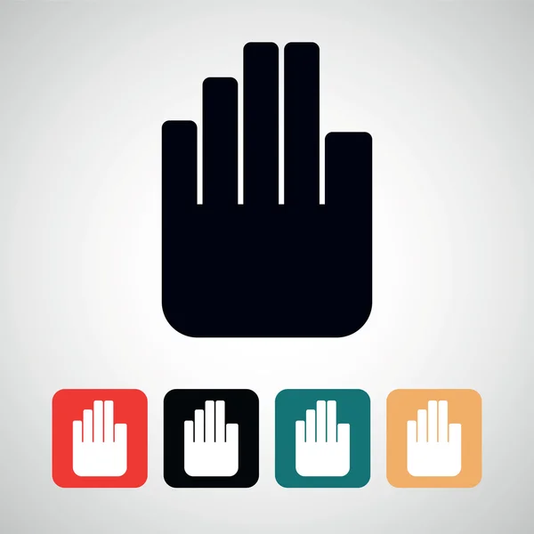 Hand stop icon. — Stock Vector