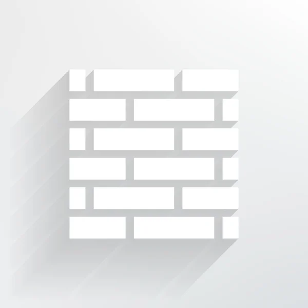 Bakstenen muur pictogram. — Stockvector