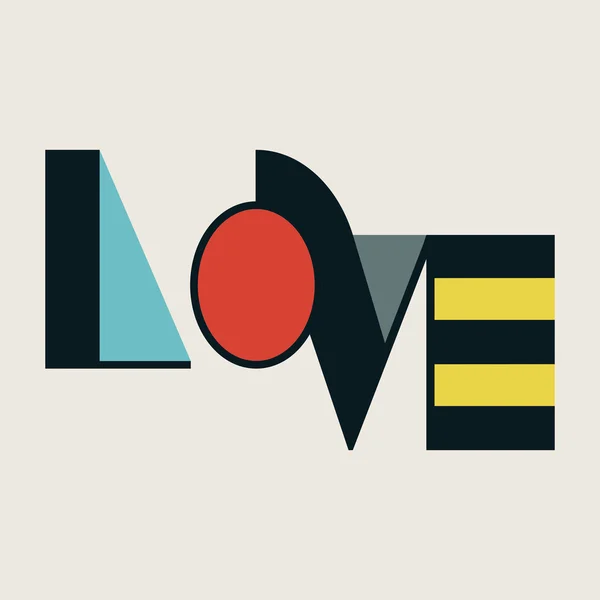 Retro text love. — Stock Vector