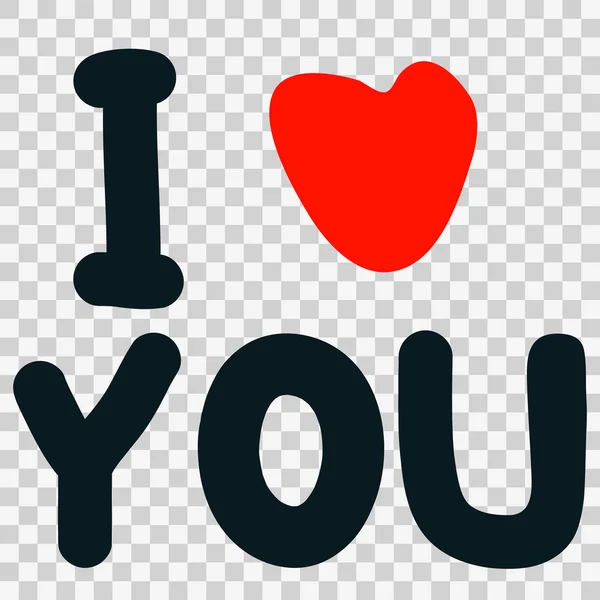 I love you text. — Stock Vector