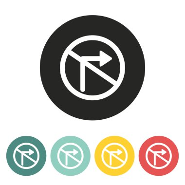 hakkın çevirmek trafik işareti simgesi.