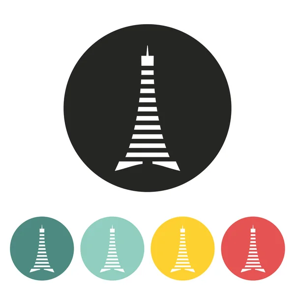 Icono de torre eiffel. — Vector de stock