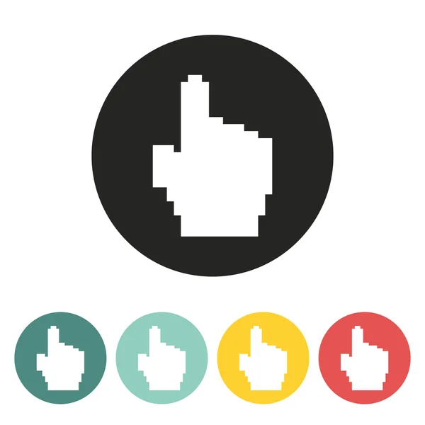 Icono del cursor de mano . — Vector de stock