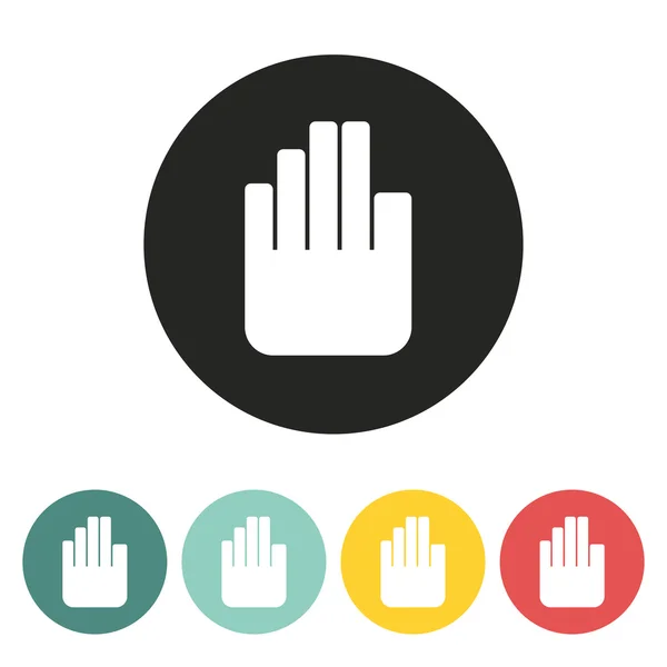 Hand stop icon. — Stock Vector