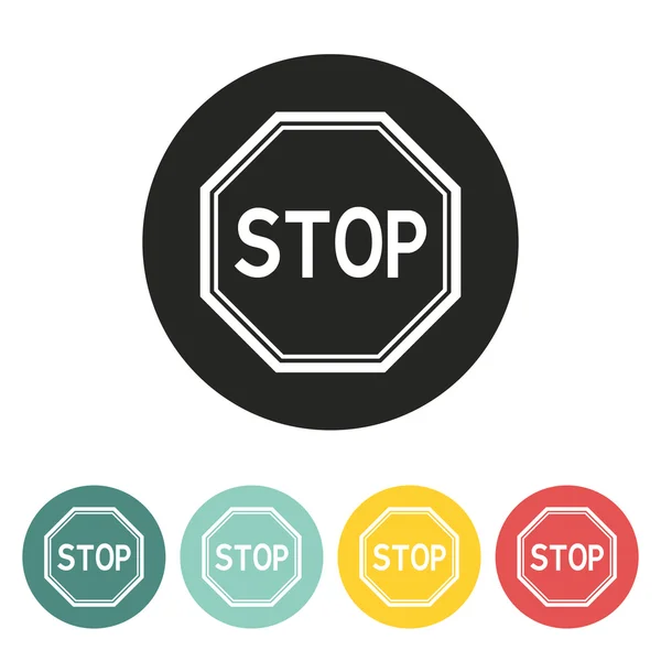 Stop icono de signo . — Archivo Imágenes Vectoriales