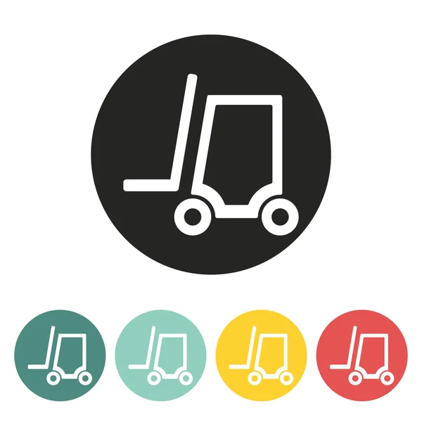 Vorkheftruck vrachtwagen pictogram. — Stockvector