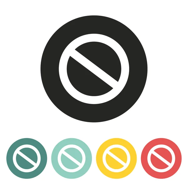 Prohibition sign icon. — Stock Vector