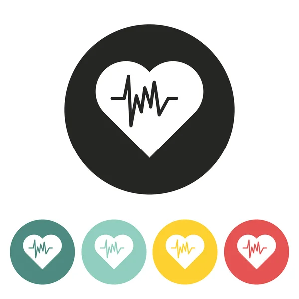 Icona del battito cardiaco . — Vettoriale Stock