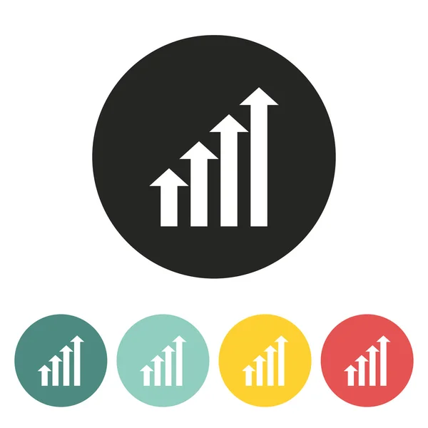 Icona del grafico di crescita . — Vettoriale Stock