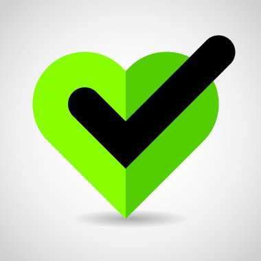 Kalp Vektörü Simgesi.