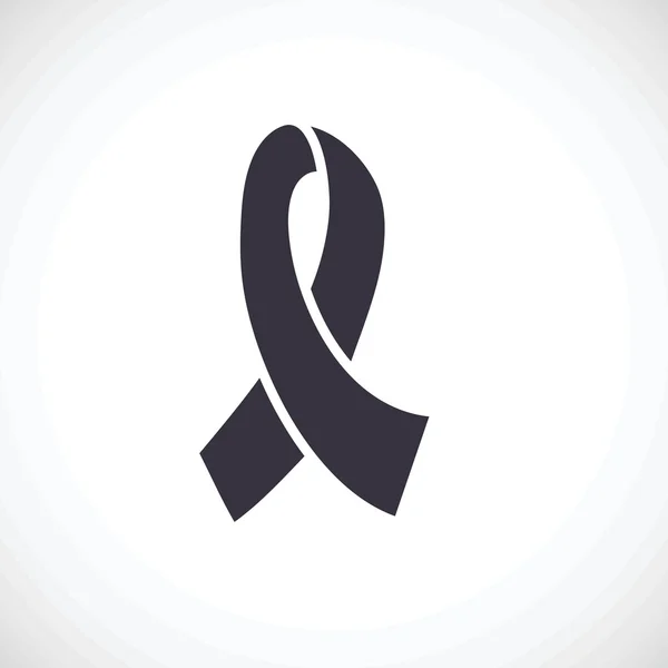 Svart awareness ribbon. — Stock vektor