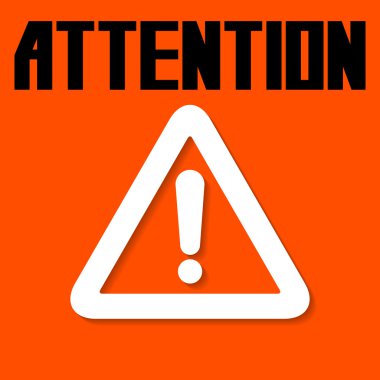 dikkat sign.vector illüstrasyon.