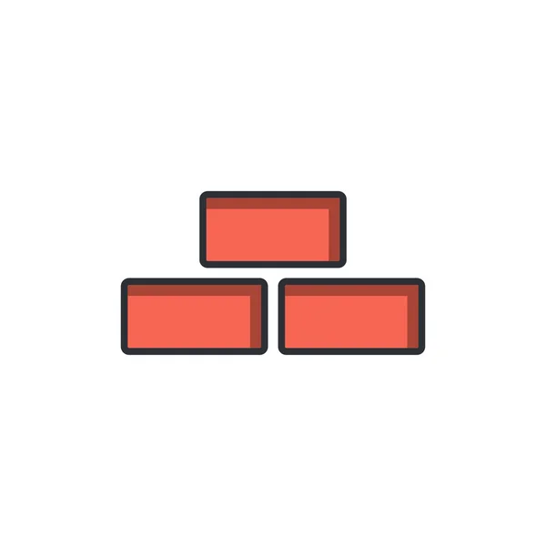 Illustration icon.vectorielle de mur de briques . — Image vectorielle