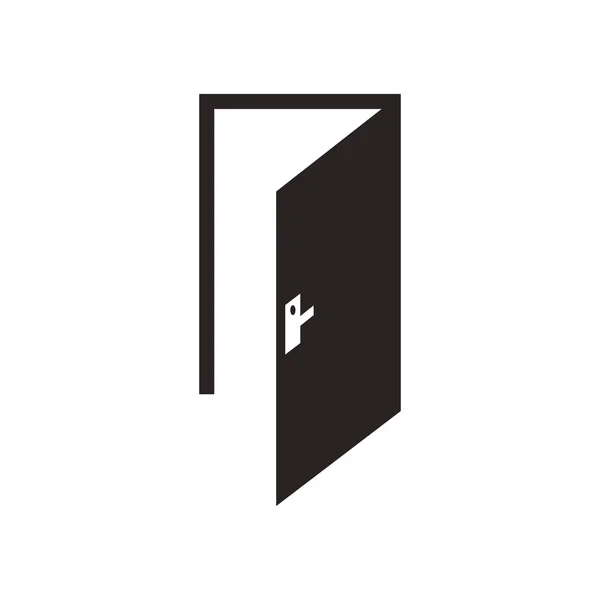 Icono de puerta.Ilustración vectorial . — Vector de stock