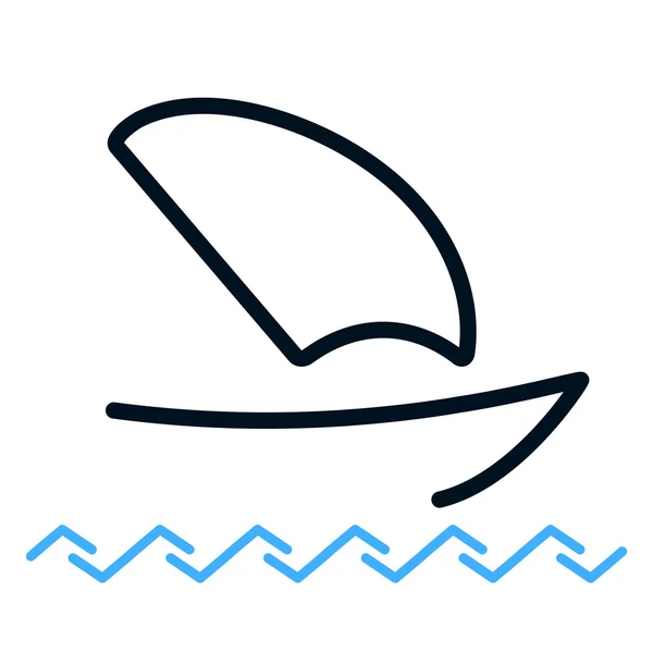 Zeilboot pictogram. — Stockvector