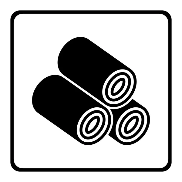 Holzpellets-Symbol. — Stockvektor