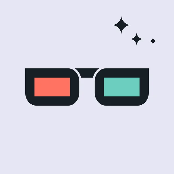 3d glasses.vector ilustración . — Vector de stock