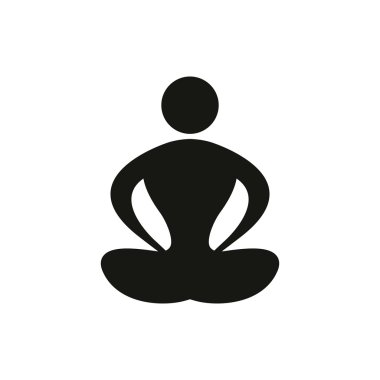 Yoga icon.vector illüstrasyon.