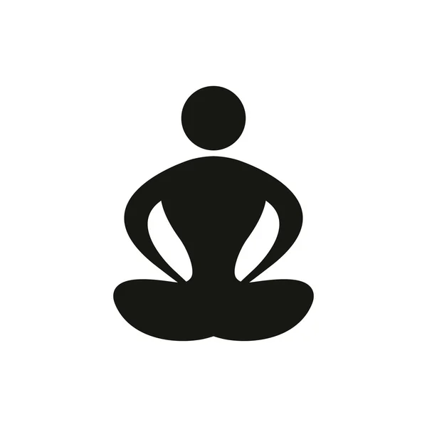 Icon.vector de yoga ilustración . — Vector de stock