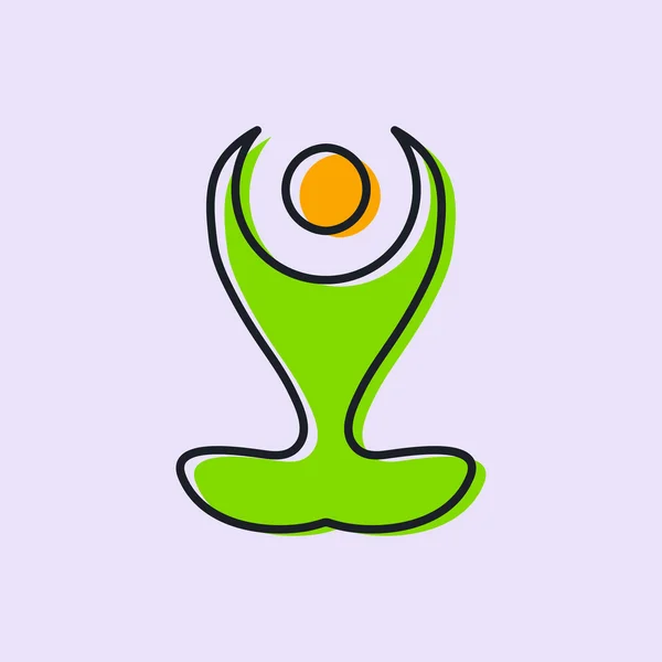 Illustration icon.vectorielle de yoga . — Image vectorielle