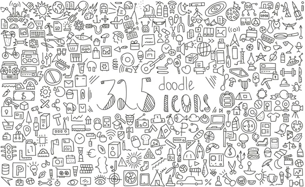 325 doodle icons.business, οικονομικών, επιστήμη, τουρισμός και ταξίδια, τροφίμων και πιο. Royalty Free Εικονογραφήσεις Αρχείου