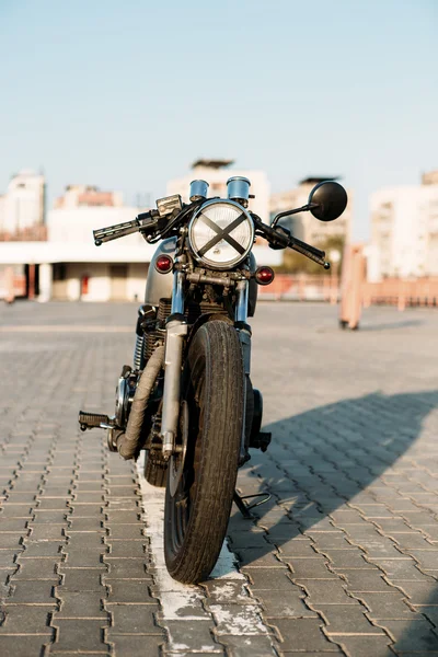 Plata vintage personalizado motocicleta caferacer —  Fotos de Stock